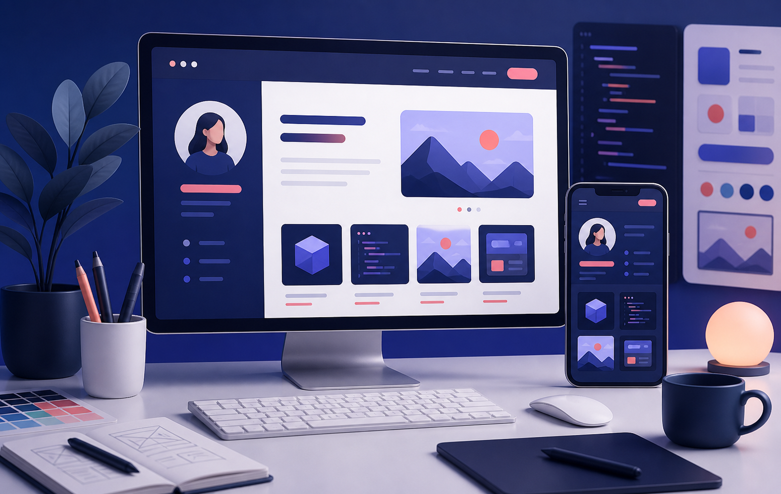 AI image for personal portfolio website project