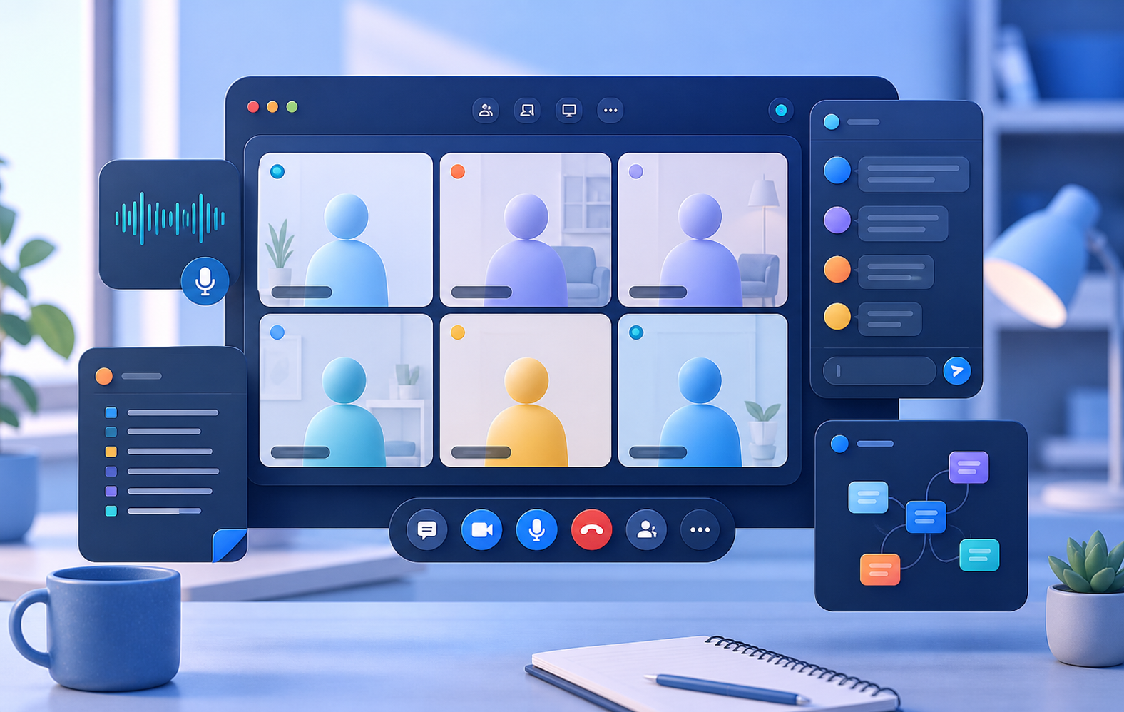 AI image for virtual meeting platform project